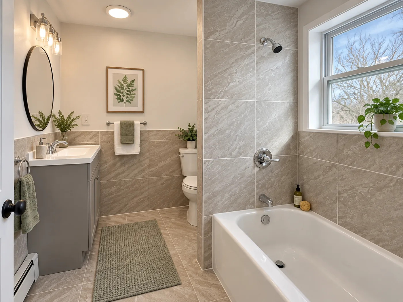 Economy conceptual bathroom renovation for 18 Hillcrest Drive