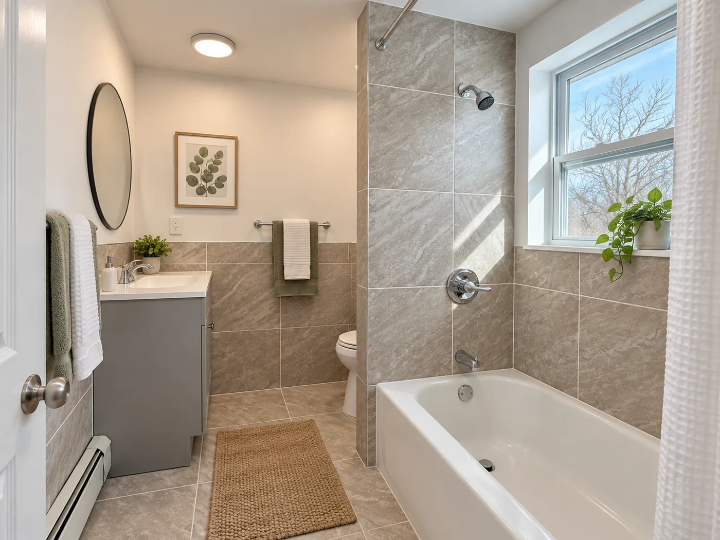 Economy conceptual bathroom renovation for 235 Parkside Avenue