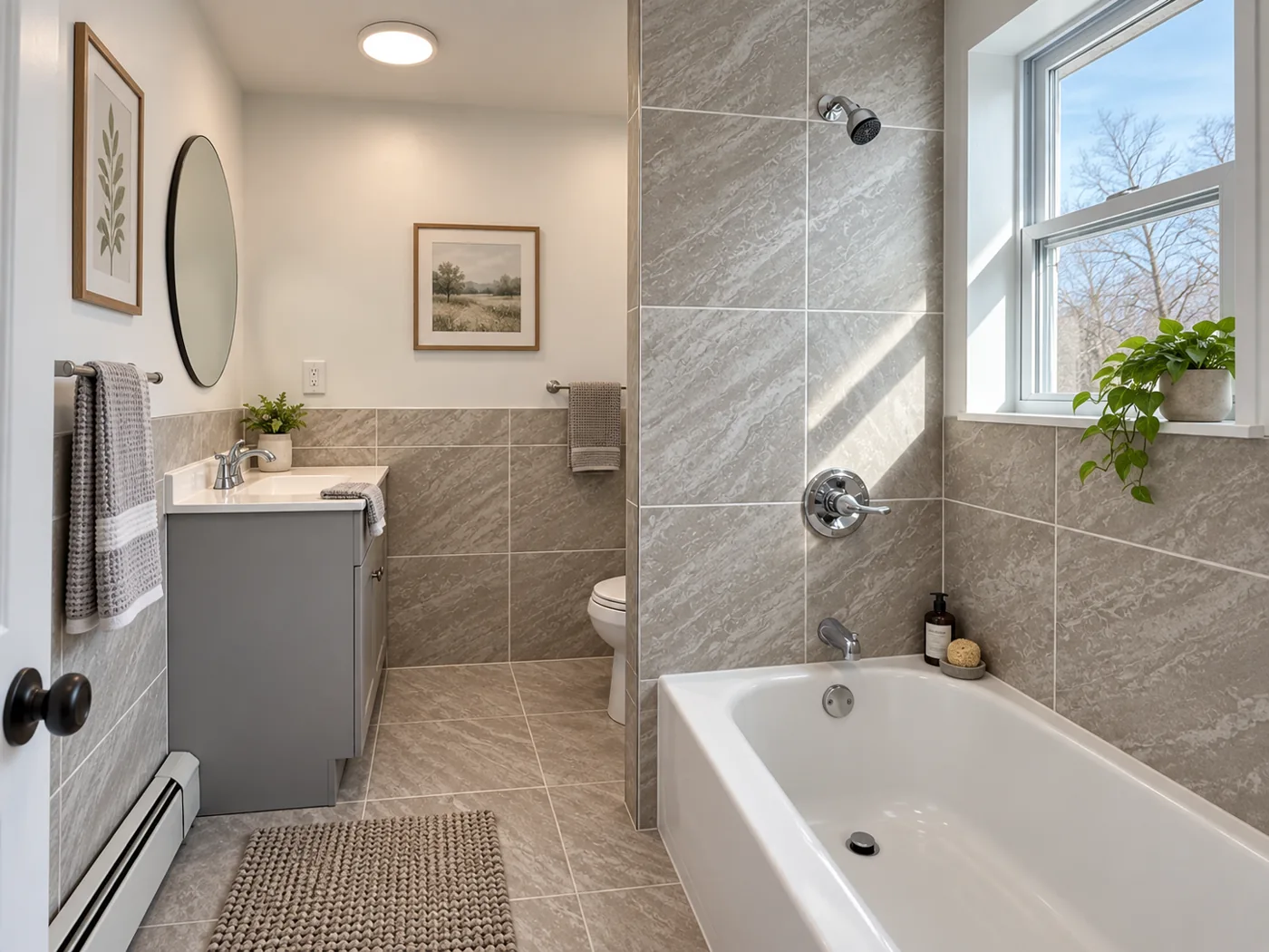 Economy conceptual bathroom renovation for 672 Brass Castle Road